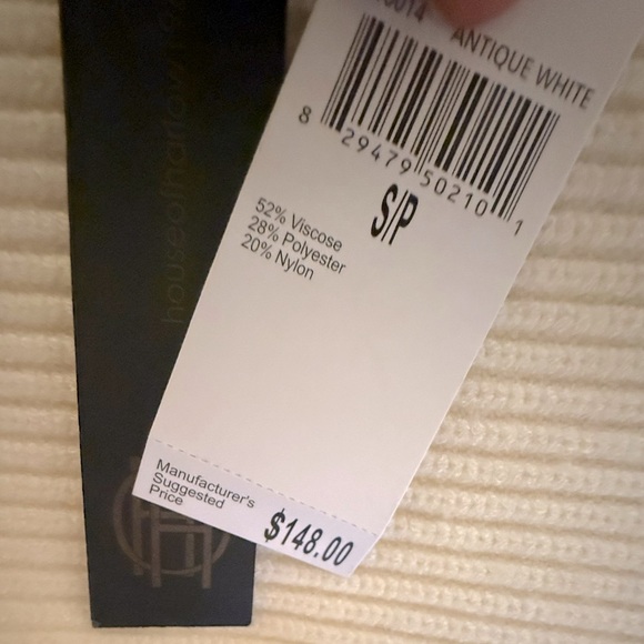 NWT House of Harlow 1960 size small cream ivory knit turtleneck cropped sweater - Picture 4 of 5